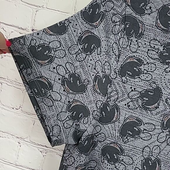 LuLaRoe Disney Carly Dress M 10/12 Mickey Mouse Jersey Knit Midi Pocket High Low - Picture 3 of 12